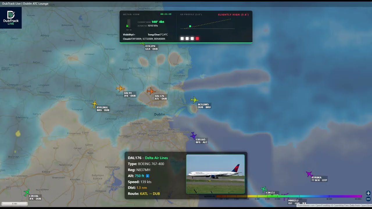 🔴Storm Dave - Dublin Airport Live ATC & Aircraft Tracking | Real-Time Arrivals & Radar 04/04/2026