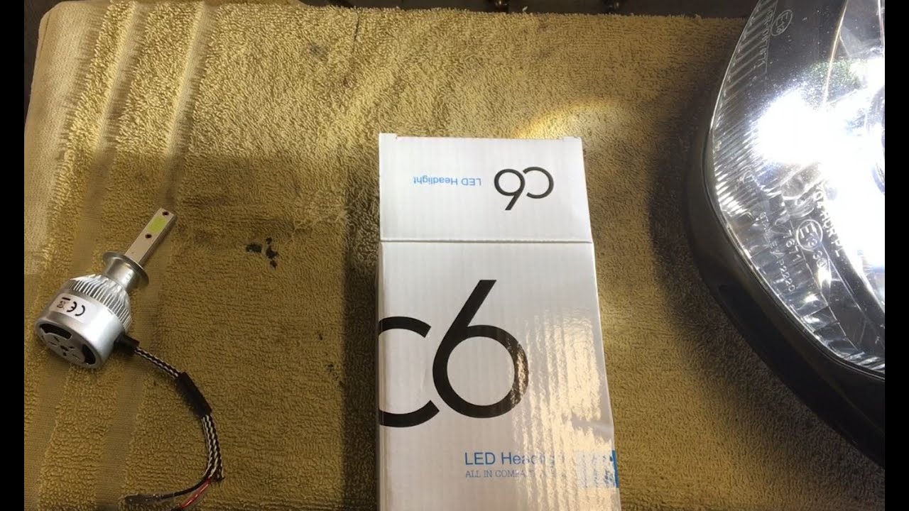 Review of a cheap eBay StoneBanks H1 C6 LED headlight bulb Vs 55w HID in a Honda CBR1100 Blackbird