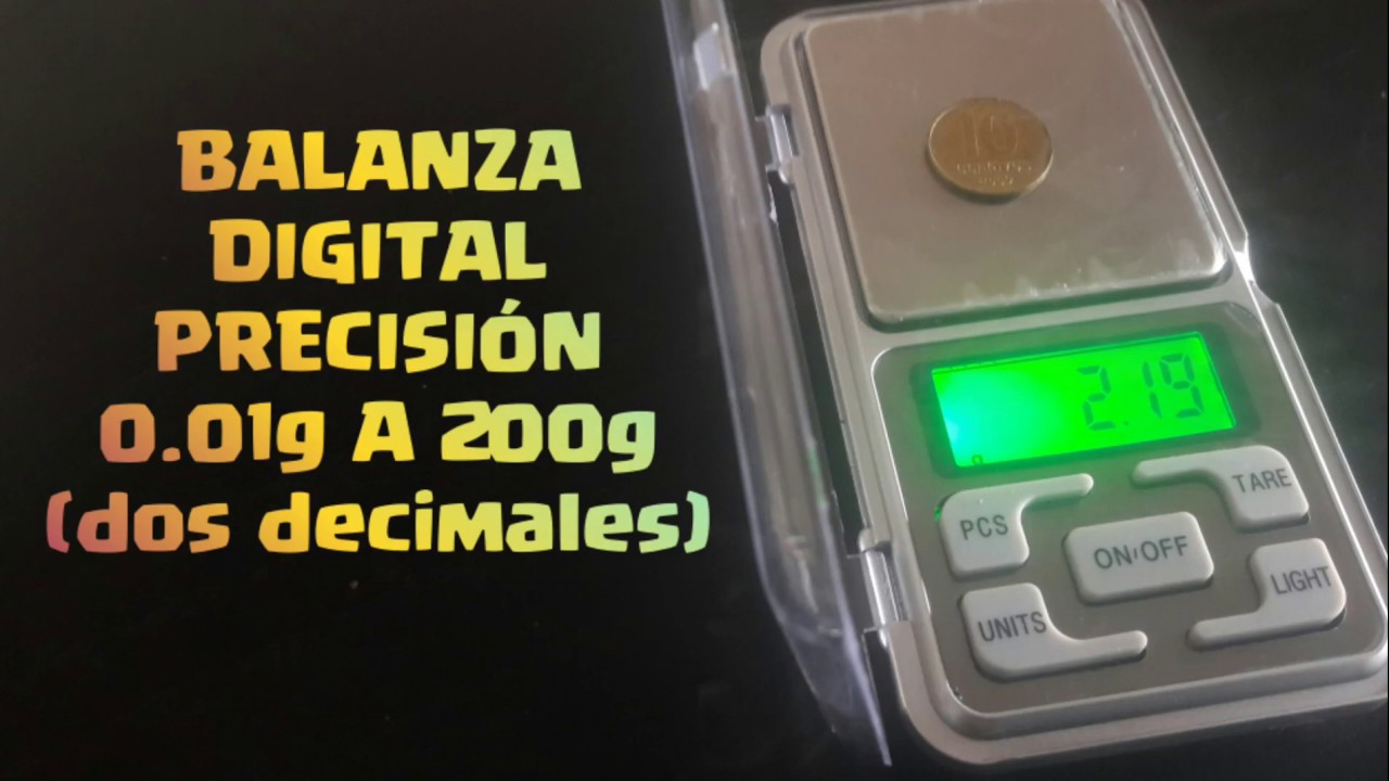 Balanza Digital Precisión 0.01g a 200g (dos decimales)