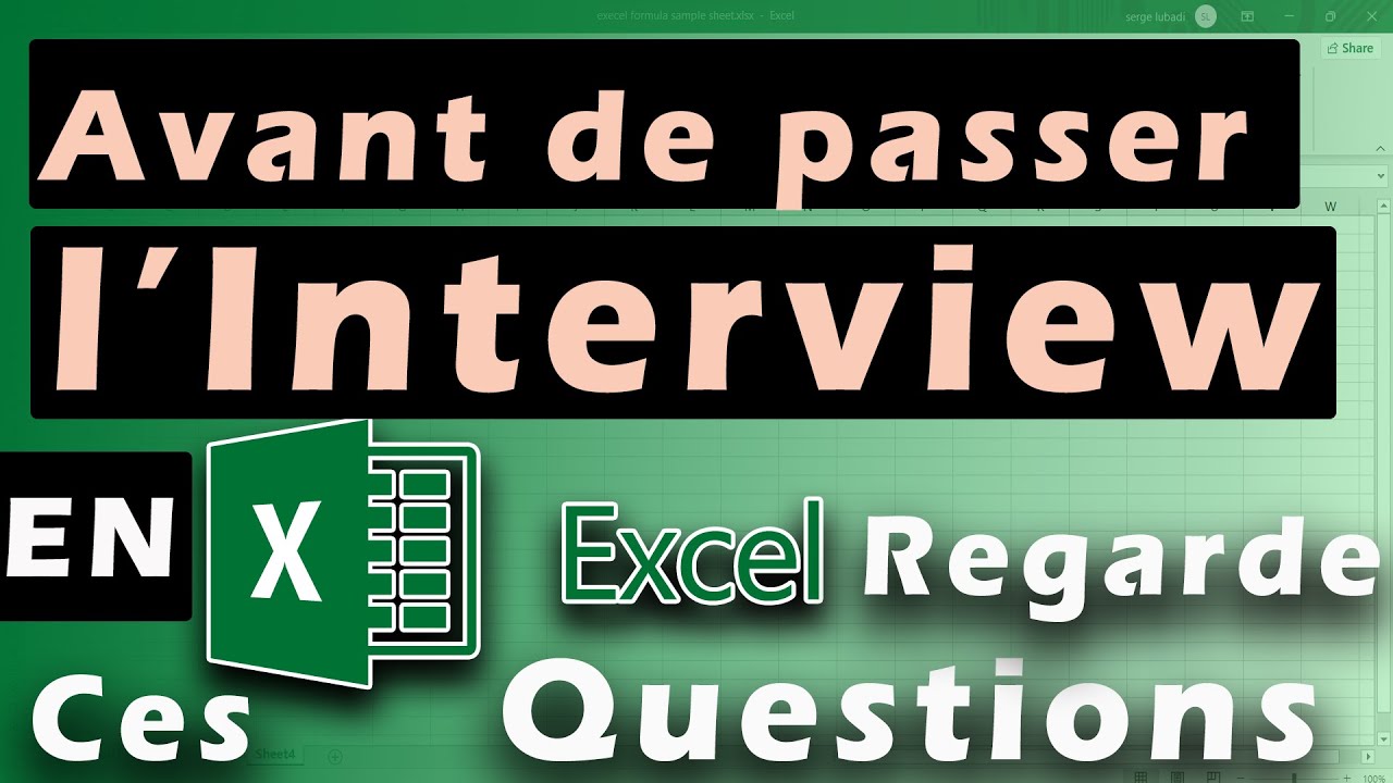 comment resoudre les question de test d'embauche en ms EXCEL || Regardez cette video