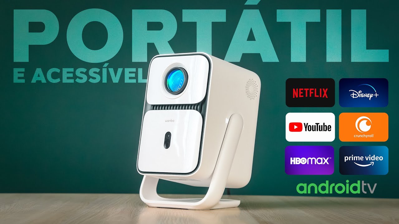 Projetor Com Android TV, Base Ajustável e Estoque no Brasil! Wanbo T2 Ultra - Seu Cinema Portátil!