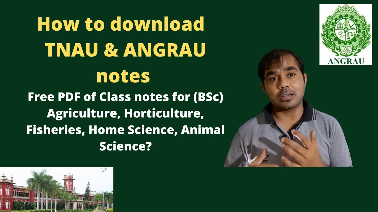 How to download TNAU and ANGRAU notes ?