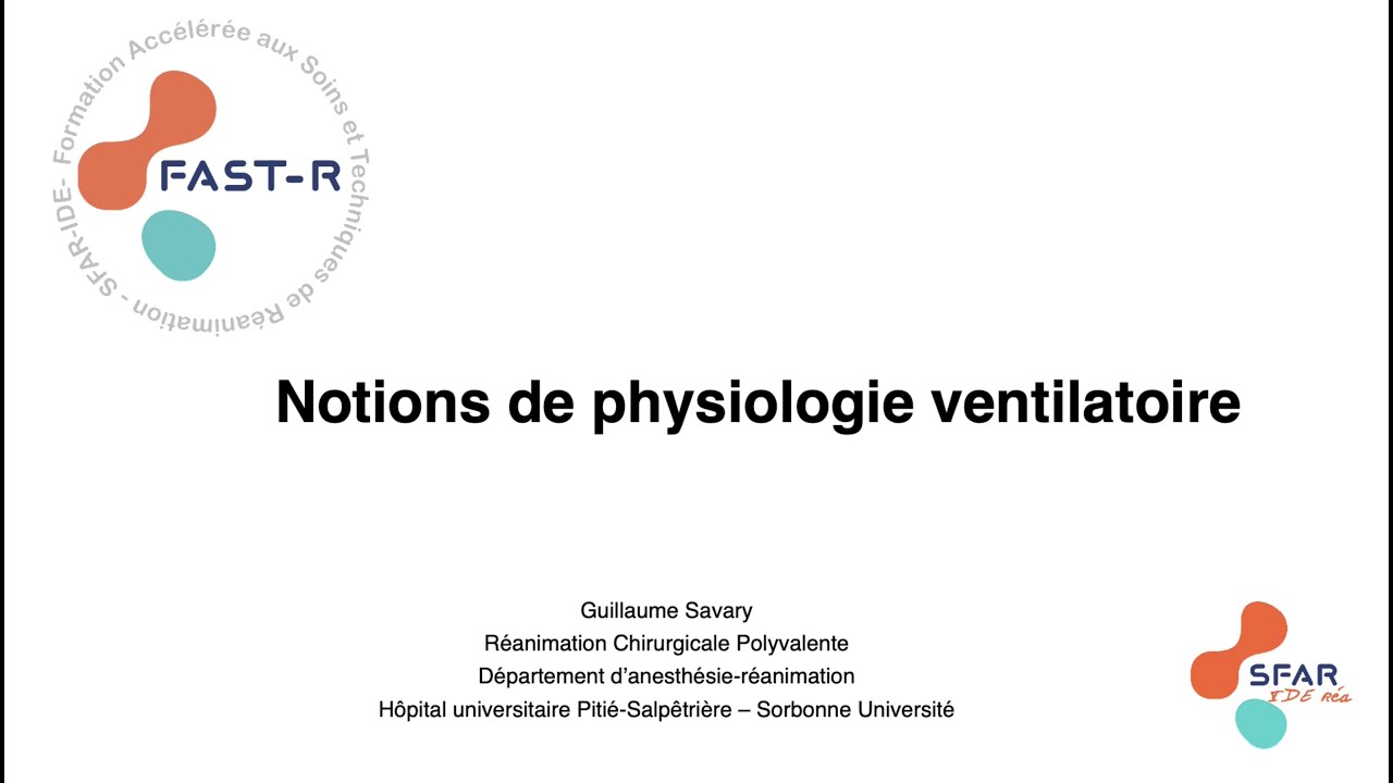Notions de physiologie respiratoire