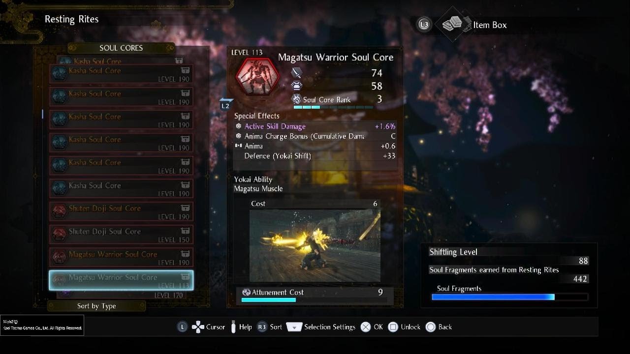 Nioh 2 Remastered - Cores Collection 2000 hours play