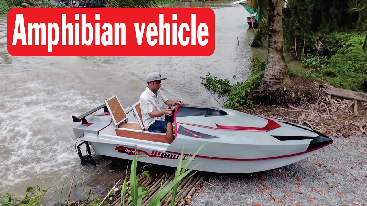I travel on land and in water by amphibious vehicle