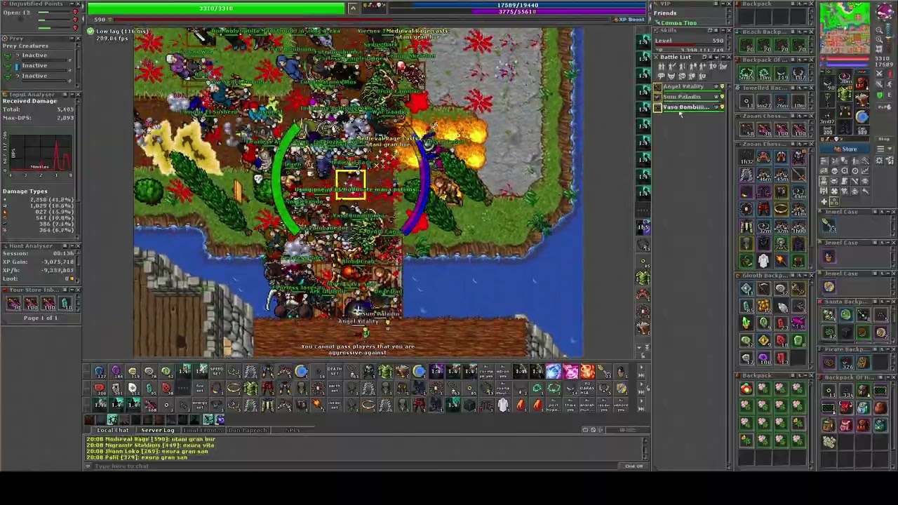 Tibia War Talera- 50 VS 50 Skulled in Thais
