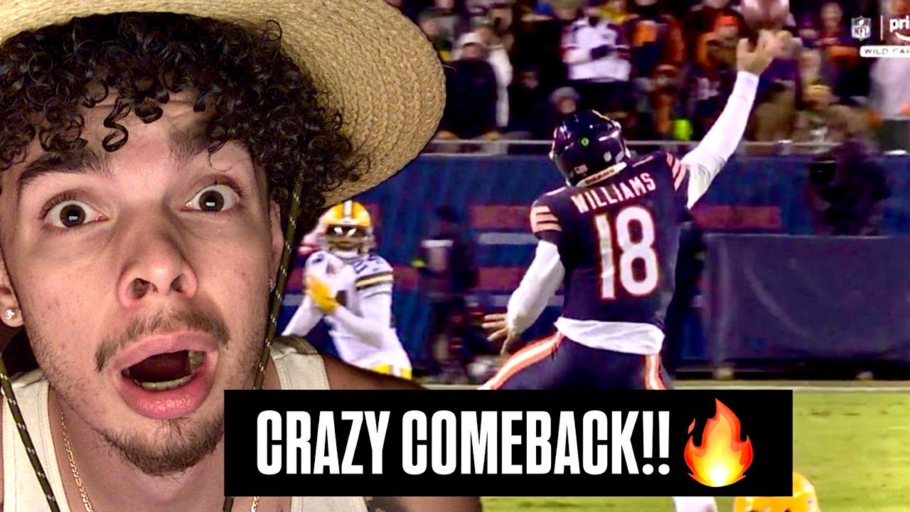 CALEB WILLIAMS PLAYOFF DEBUT | Chicago Bears Vs Green Bay Packers Full Reaction