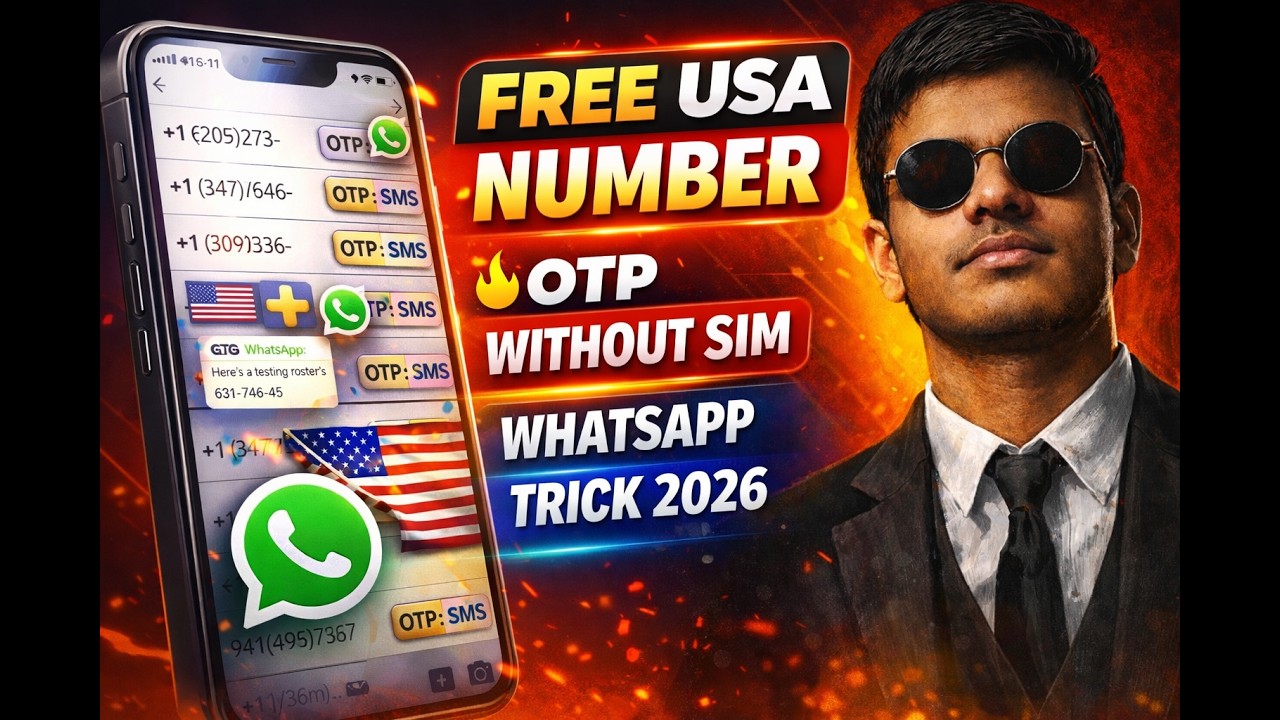 [OVER DON'T TRY ] FREE Virtual Number for WhatsApp 😱 | Get Foreign Number for OTP  (No SIM Needed)