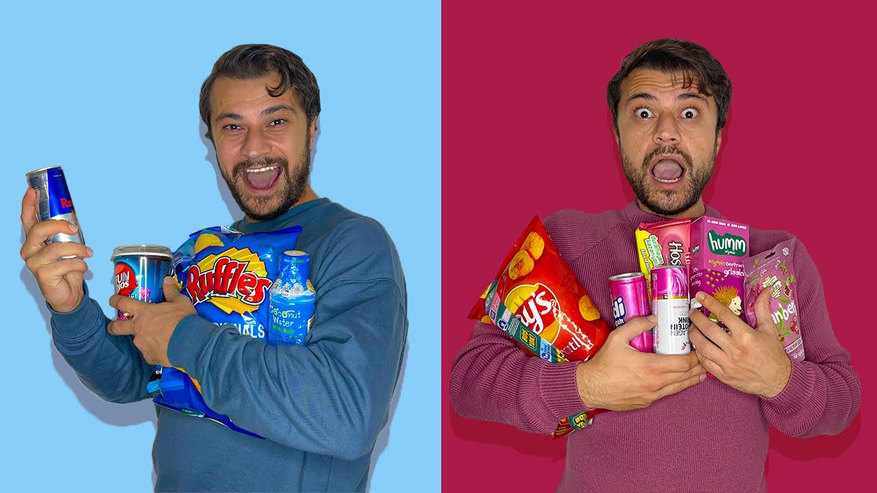 TEK RENK MUKBANG!! (ABUR CUBUR YEDİK)