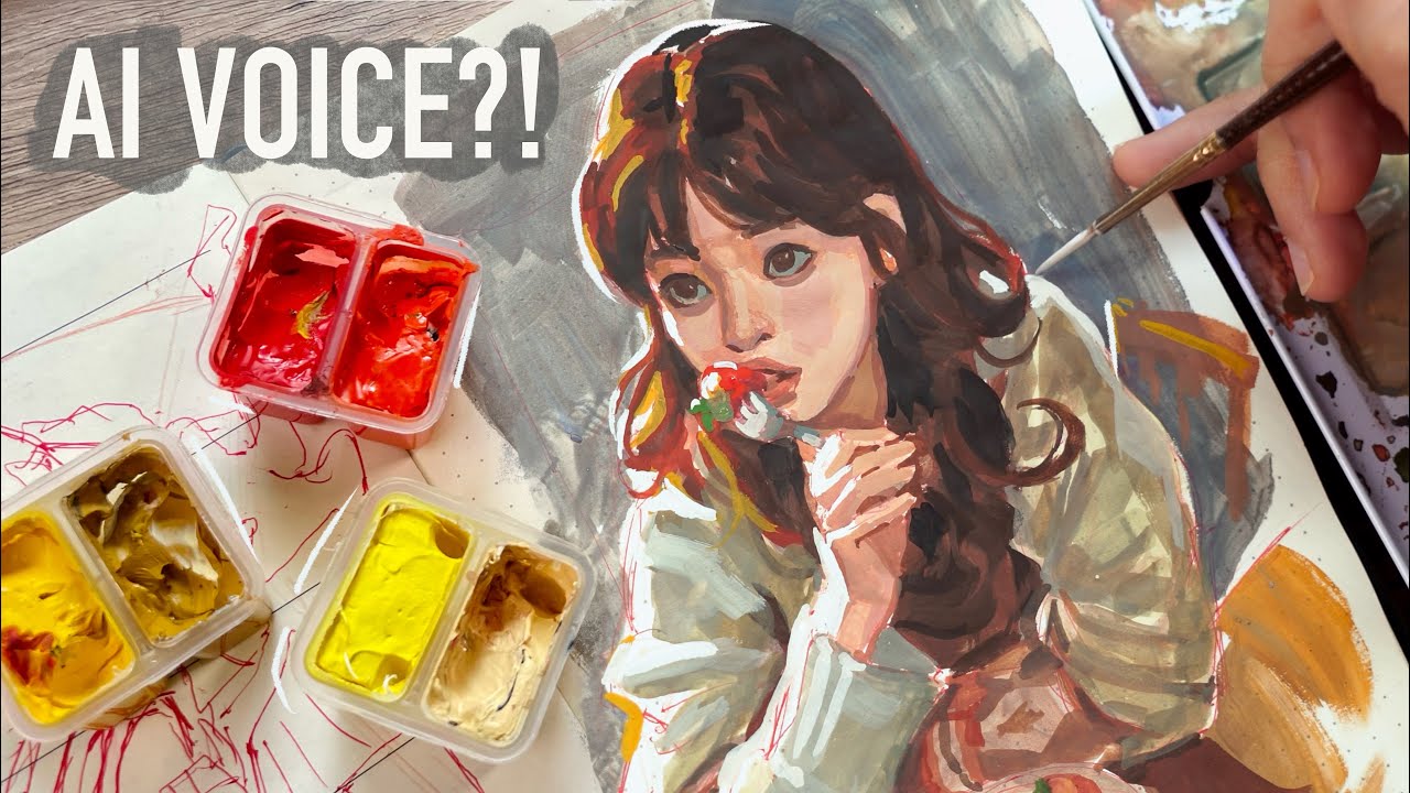 LET'S TALK ABOUT VOICEOVERS | Gouache portrait painting process