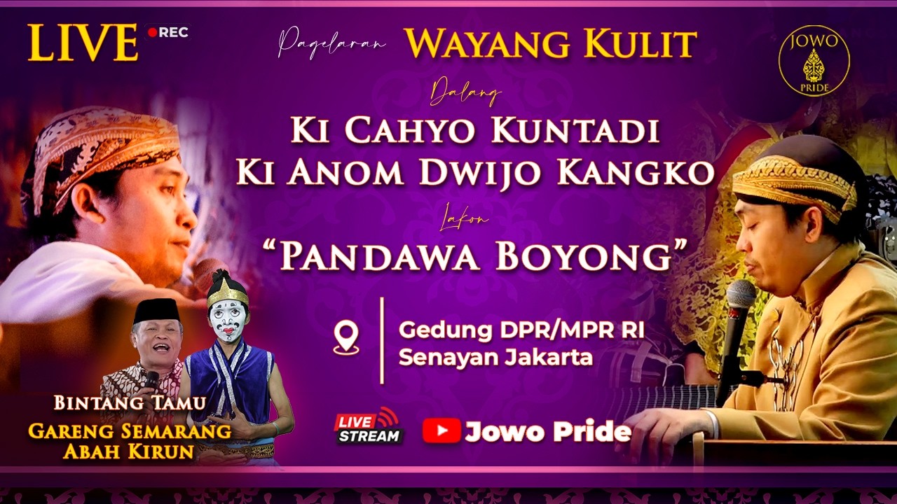 🔴Wayang Kulit Ki Cahyo Kuntadi & Ki Anom Dwijo Kangko BT Gareng Semarang & Kirun | Pandawa Boyong