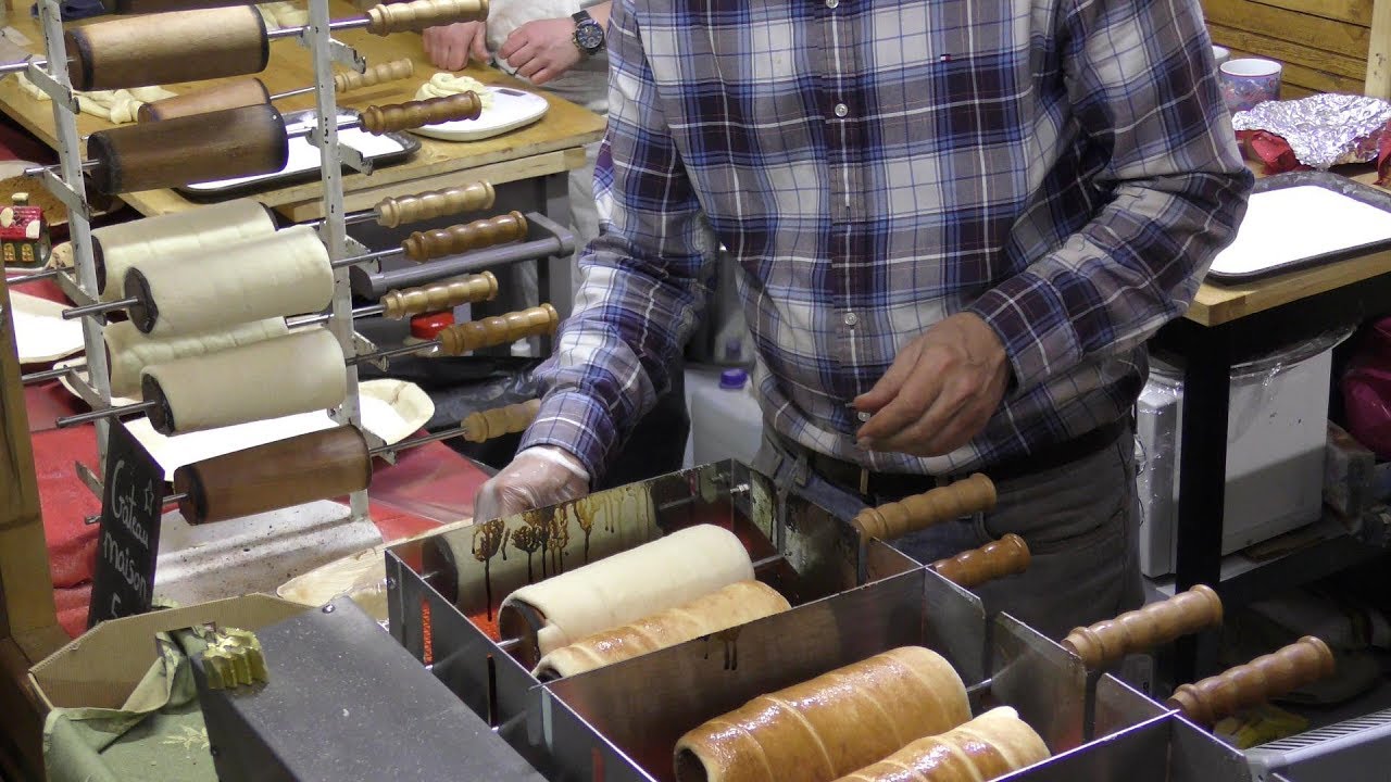 France Street Food. Sweet Kurtos Kalacs from Hungary, Seen in Nice
