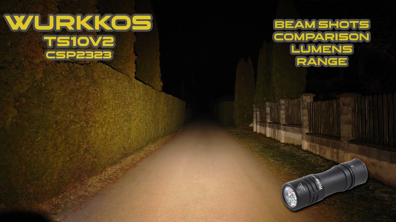 Wurkkos TS10v2 pocket EDC flashlight review | Night shots, measurements and comparison