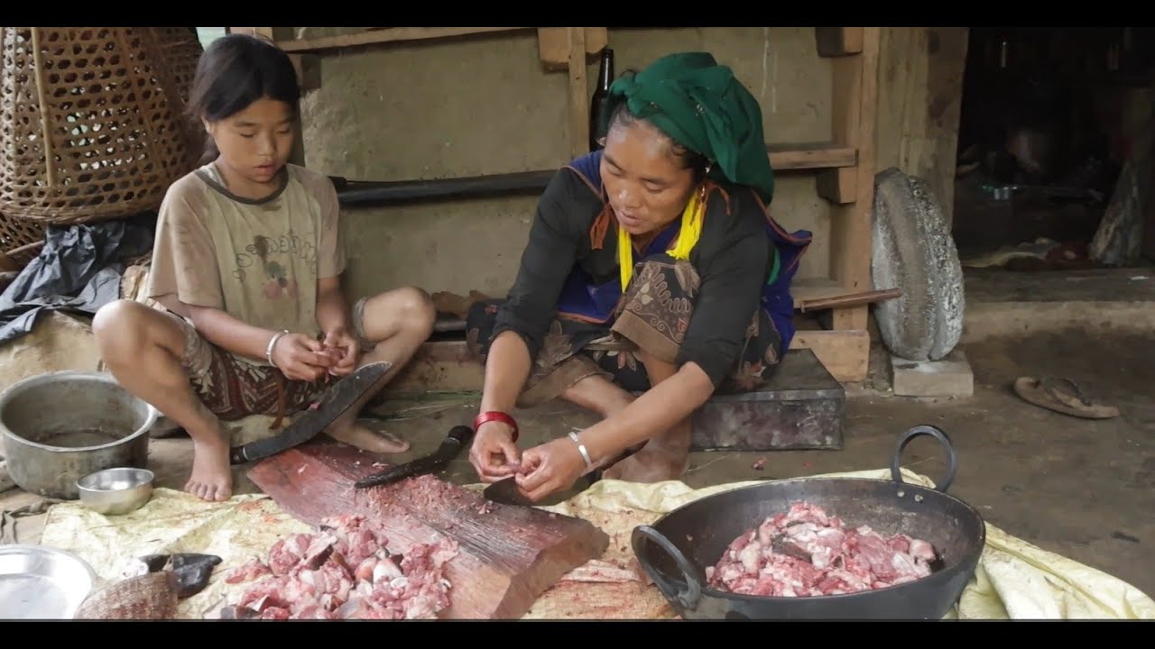 Myvillage official videos EP 1783 || How villagers cook local delicious meat ?