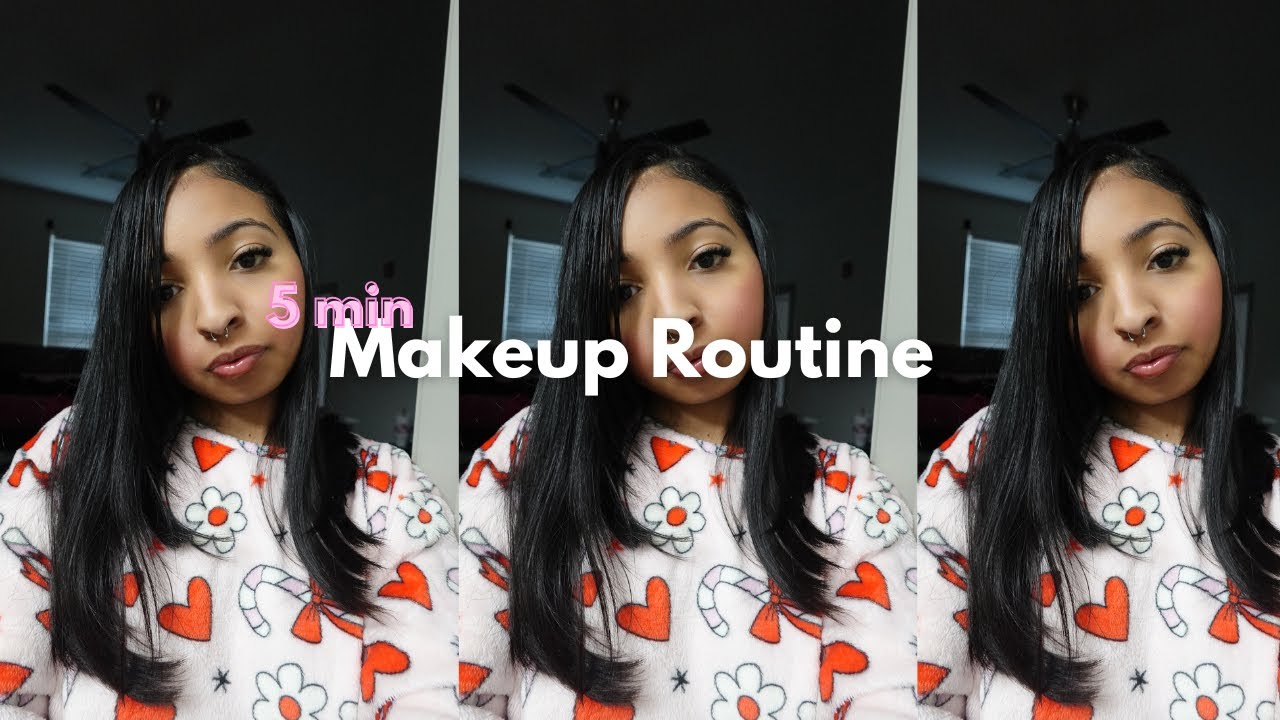 VLOGMAS DAY FIVE🎄💕: 5 Minute Everyday Makeup Routine For Beginners || product recommendation 