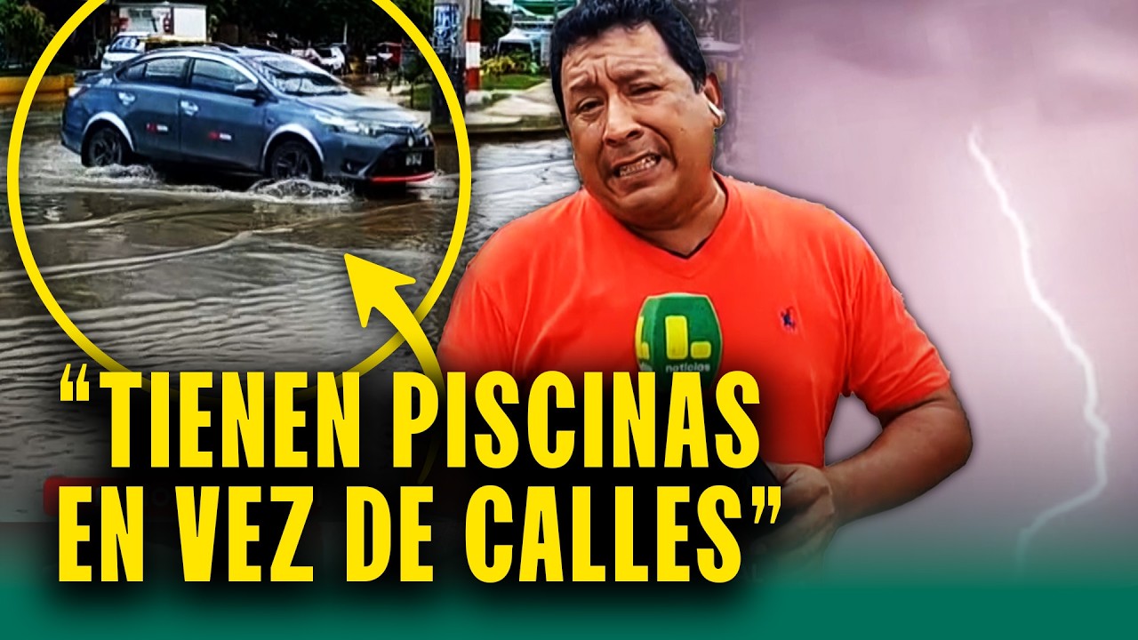Inundaciones tras 7 horas de lluvia y truenos en Tumbes