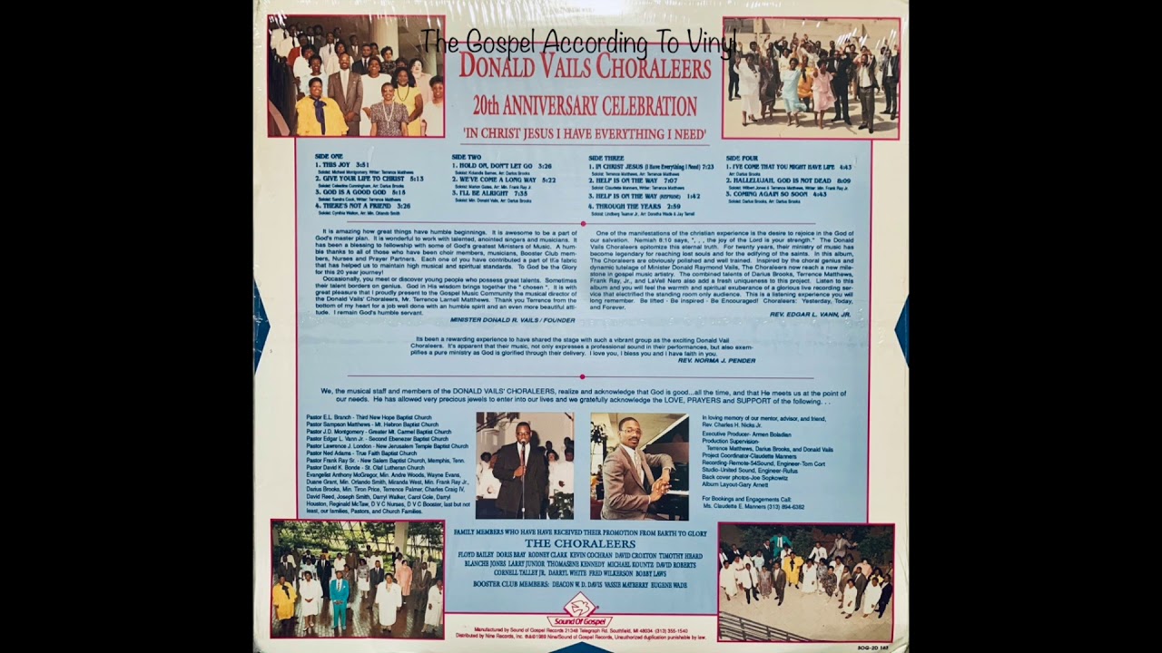 Coming Again So Soon (1989) - Donald Vails Choraleers