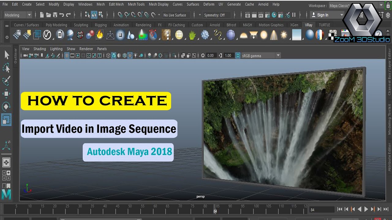 How to Import video in image sequence || Maya attach video to plane tutorial Maya 2018 !!