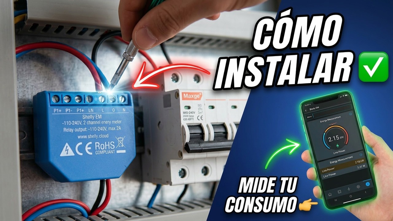C&oacute;mo instalar el Shelly EM en un Cuadro El&eacute;ctrico paso a paso✅