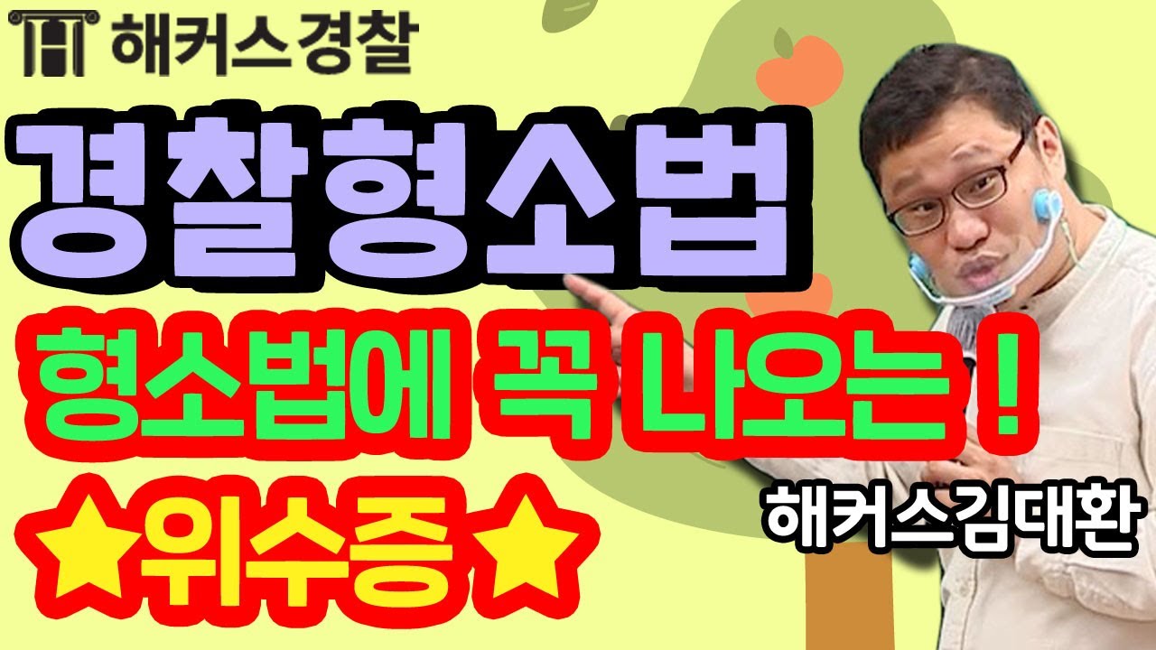 형사소송법 ┃ 경찰공무원 형소법에서 무조건 나오는 이것! 그림으로 쉽게 설명해줄게!★ - 해커스 경찰인강 형소법 김대환-