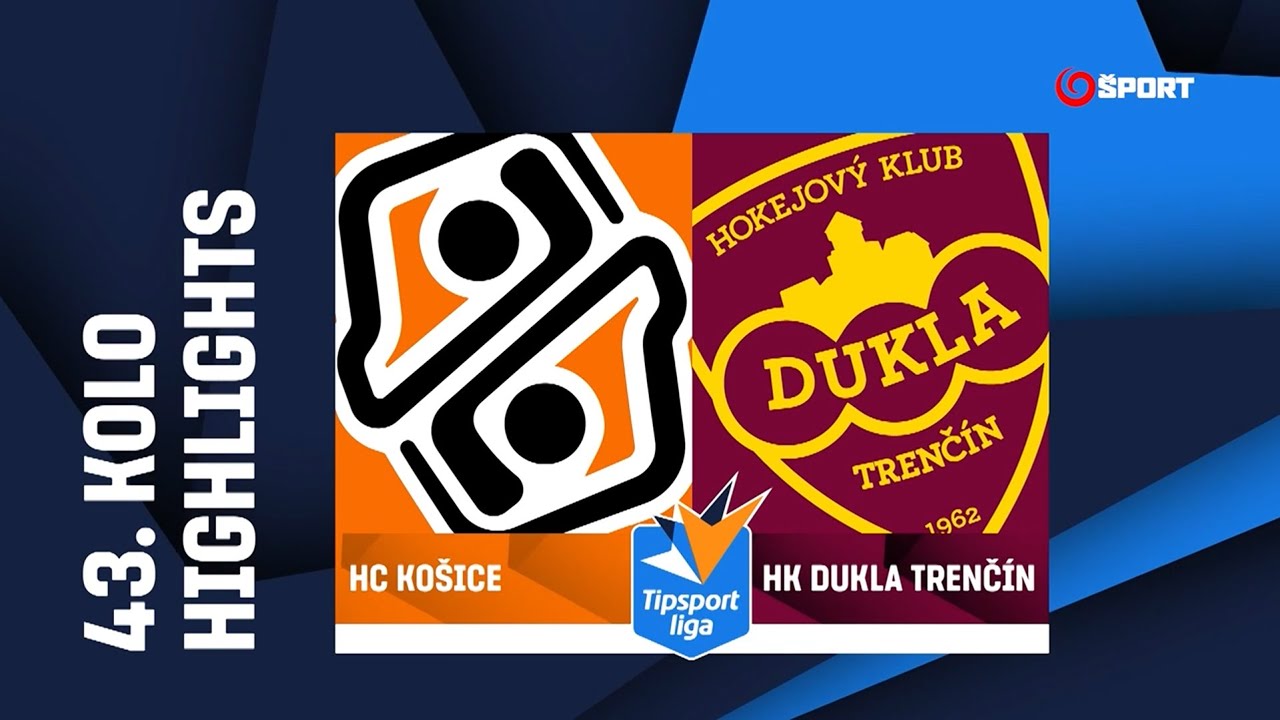 43. kolo: HC Košice - HK Dukla Trenčín 2:1 (1:0, 1:1, 0:0)