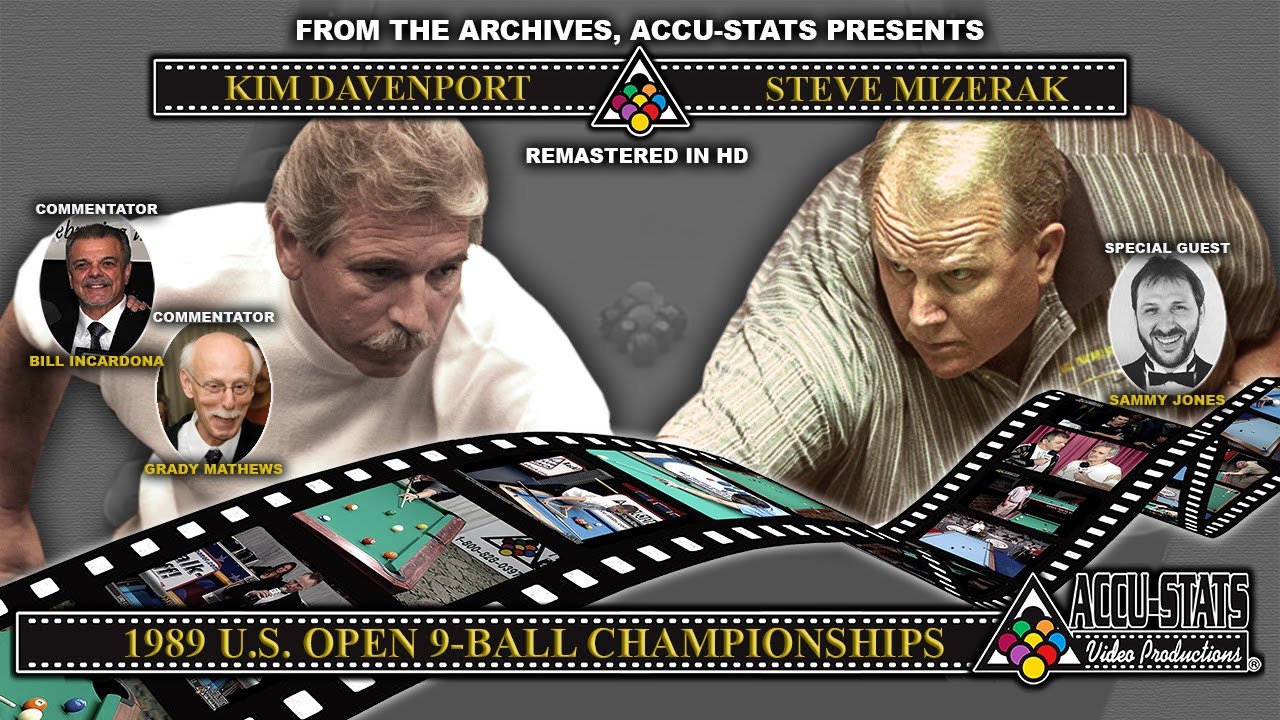 9-Ball - STEVE MIZERAK vs KIM DAVENPORT - 1989 US Open 9-Ball Championship