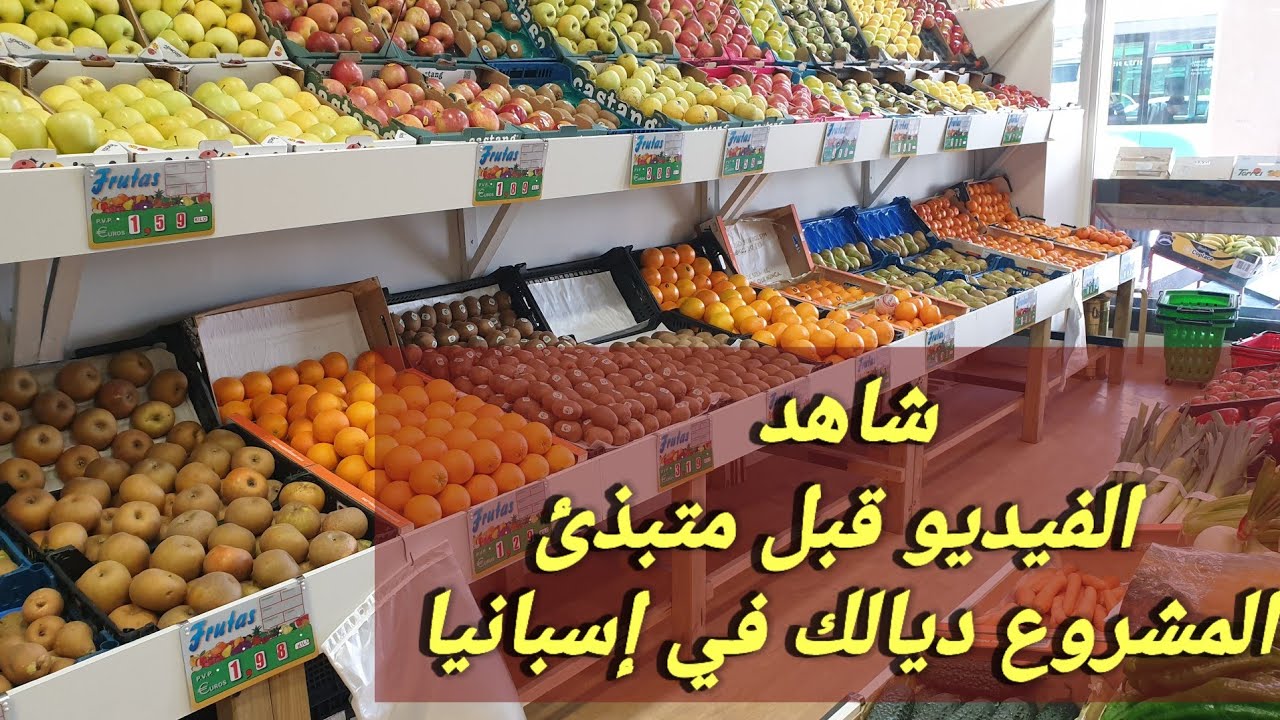 للمبتذئين! المشروع محل الخضروات والفواكه في إسبانيا