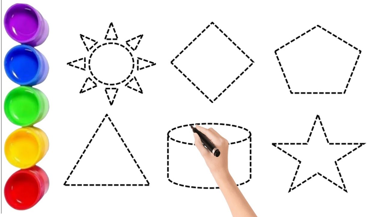 drowning 2d shape , Painting, and Coloring for Toddlers
