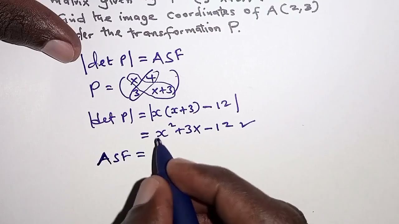 Matrix Transformation & Area Scale Factor | KCSE Math Made Easy