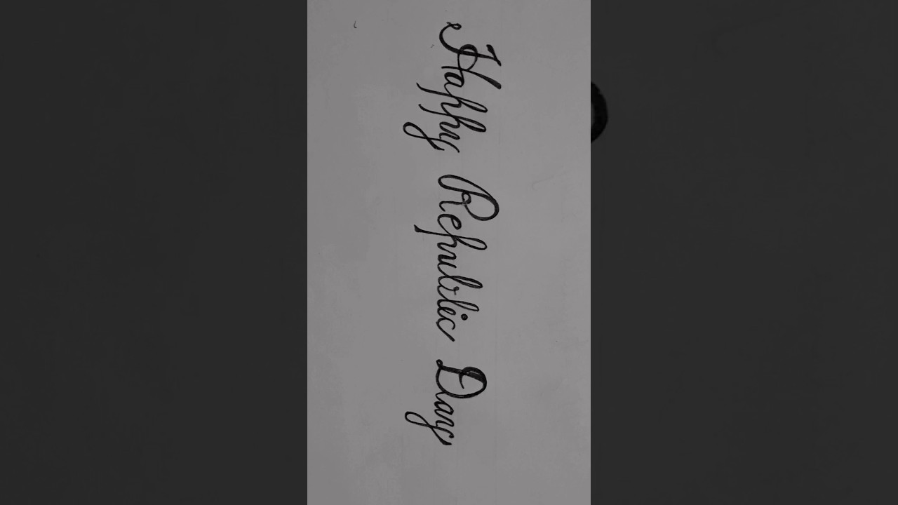 Republic day special l Cursive tutorial 