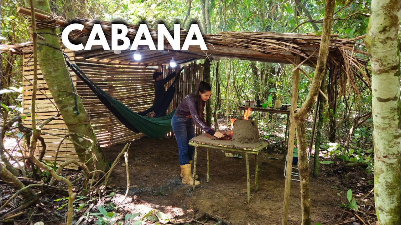 CONSTRUINDO Na CHUVA  | Nova CABANA De ACAMPAMENTO