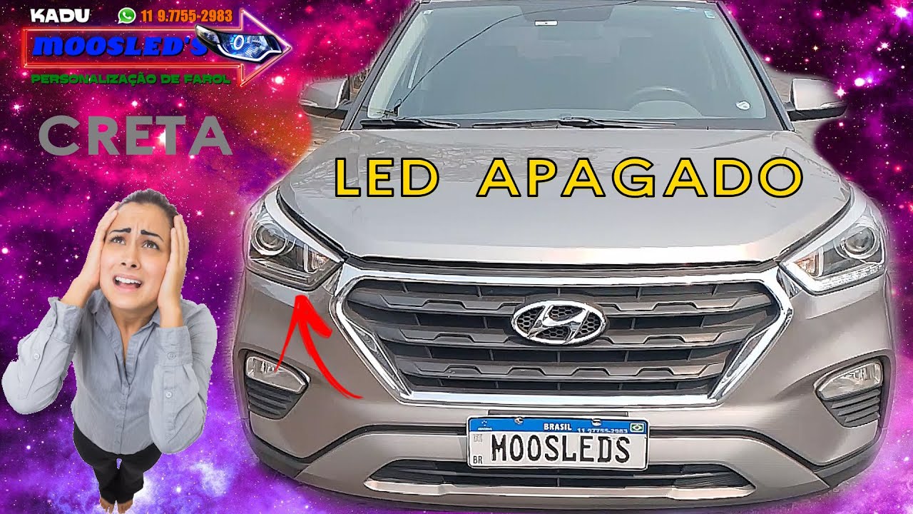 FAROL CRETA COM LED DRL FICANDO FRACO APAGANDO QUEIMANDO COMO TROCA CONSERTO REPARO SOLU&Ccedil;&Atilde;O ORIGINAL