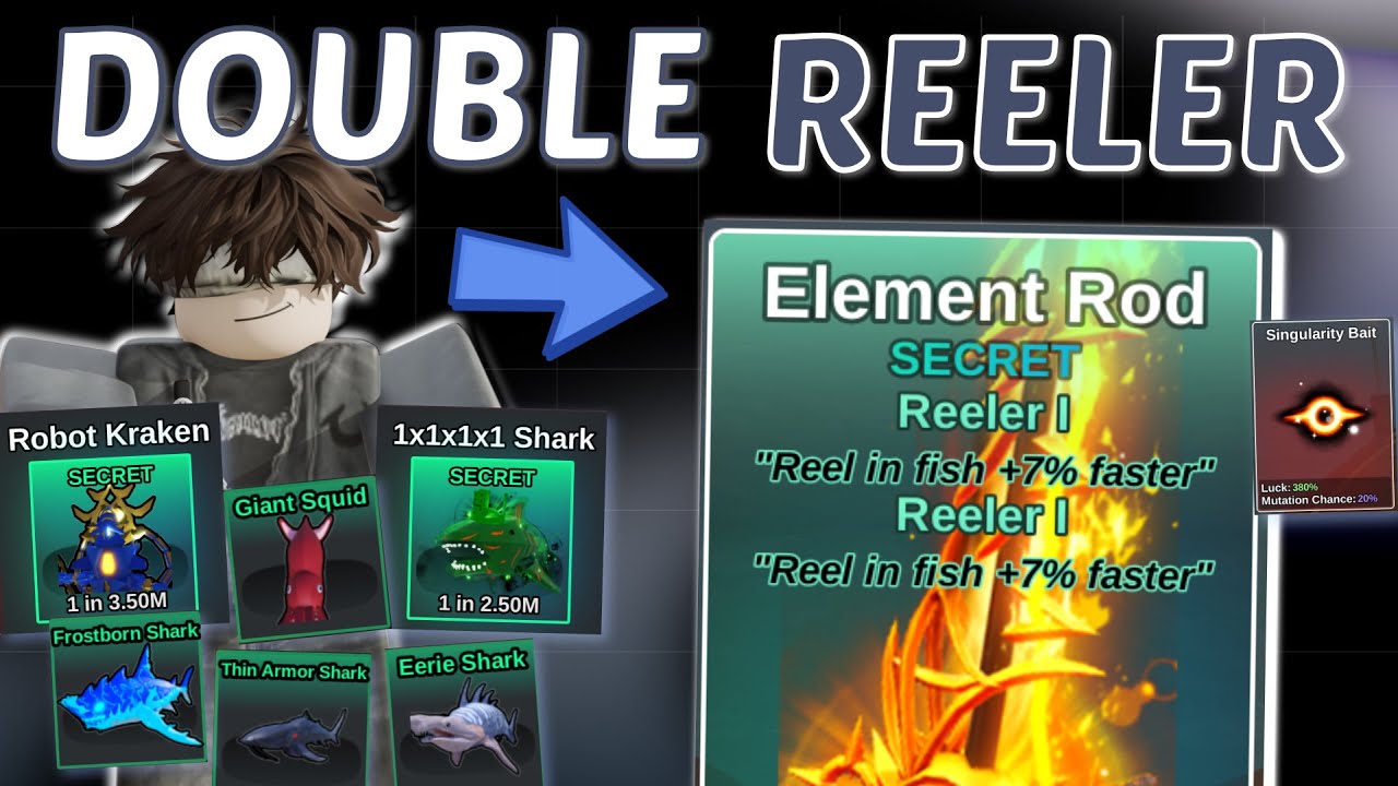 Double Reeler Element Rod Mancing Banyak SECRET 1 Minggu di FISH IT!