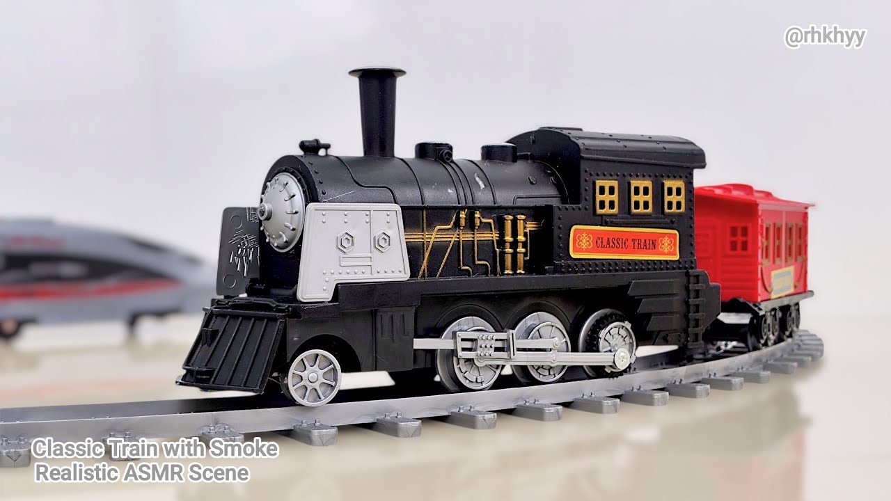 Classic Train with Smoke Effect & RC Whoosh Speed Train | ASMR Realistic No Talking