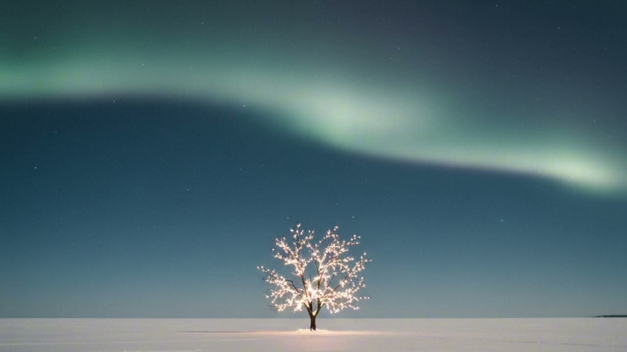 Silent Night Aurora 🌌 6 Hours of Alpha Waves  Soft Silver Still Sleep　　#DeepSleep #AlphaWaves