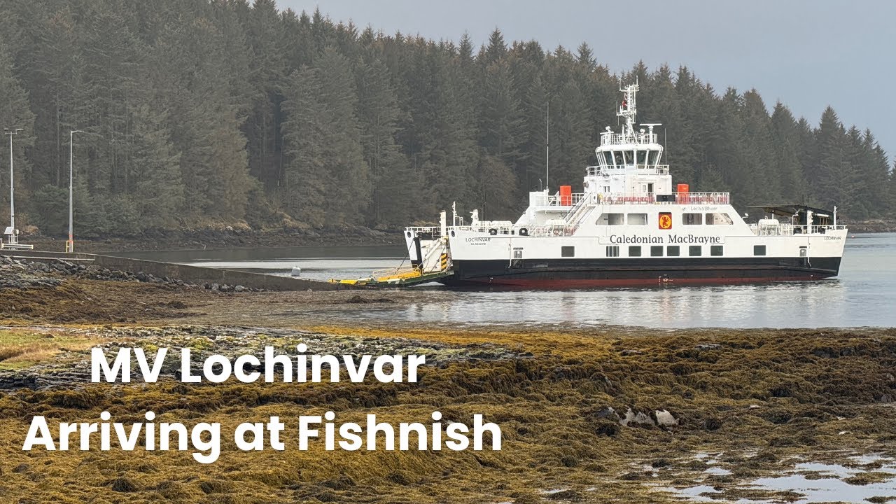 Calmac Ferry MV Lochinvar Arriving At Fishnish
