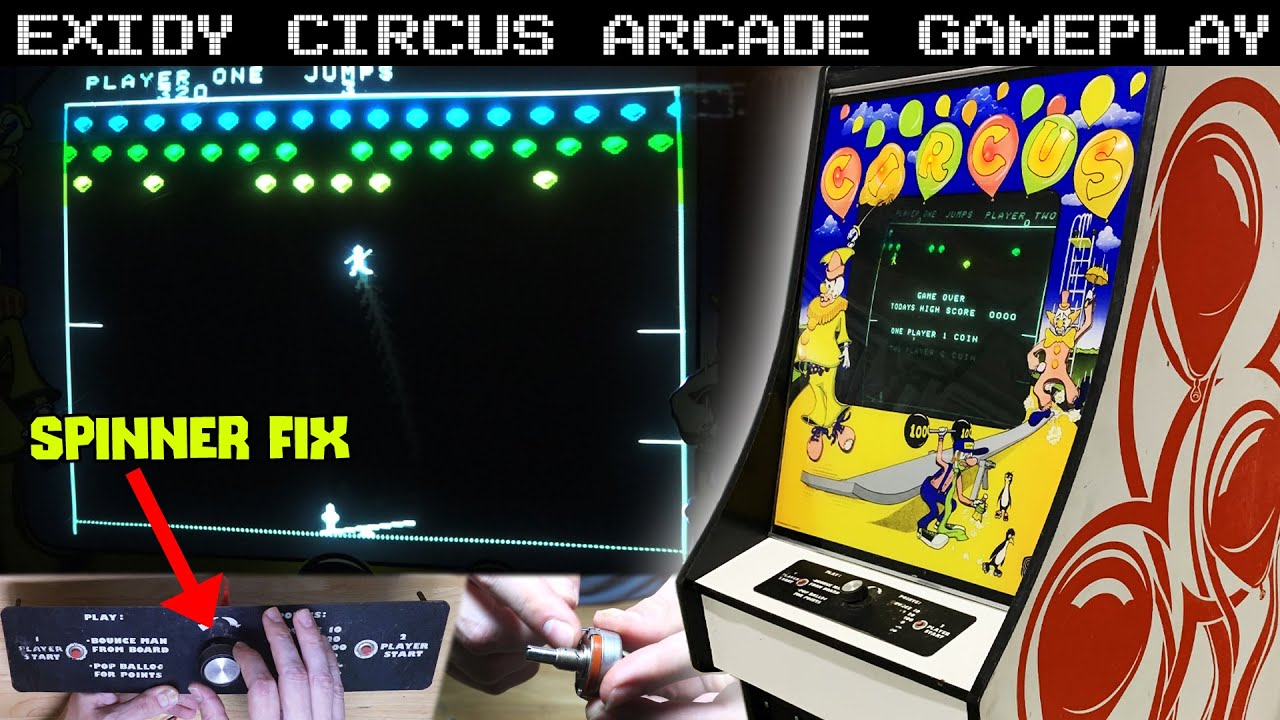 Exidy Circus [1977] Black & White Arcade Game! | Spinner Fix and Gameplay