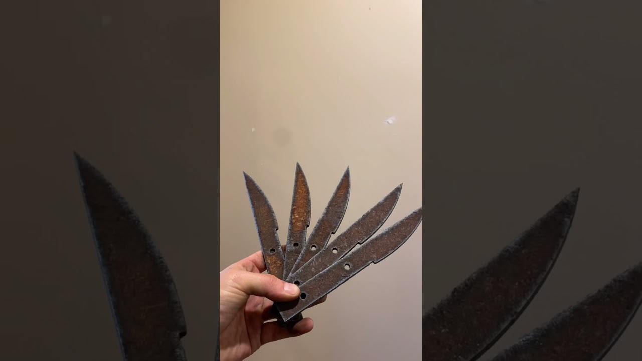 Old saw blade into new knives #upcycle #knives #cncplasma #garageshop #smallbusiness #michigan