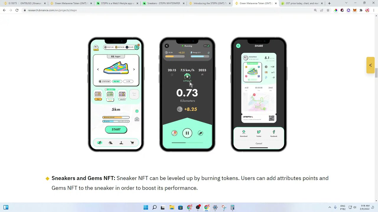STEPN Review - Binance Listing Prediction and Profits. GMT Green Metaverse Token