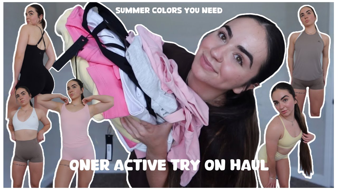 ONER ACTIVE TRY ON HAUL FOR UPCOMING LAUNCH II summer colors you NEED!