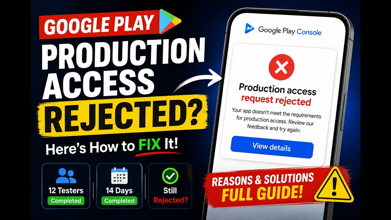 Google Play Production Access Rejected? Here's How to Fix It (2026)