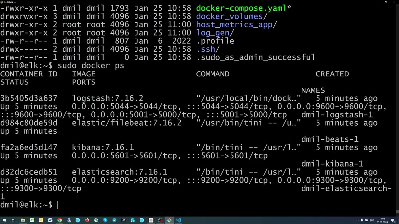 Стек ELK установить в докер контейнерах и пример работы - анализ логов NGINX