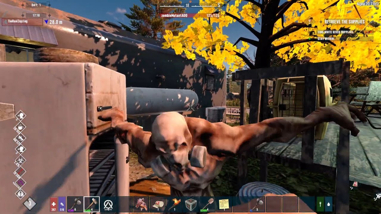 7 Days to Die AOO Mod | First Day Gameplay and Feature Exploration Ep1