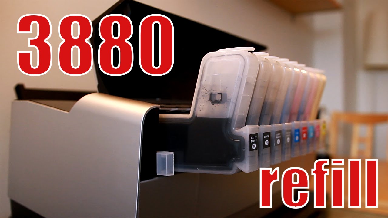 Epson Stylus Pro 3880 refilling / Презаправка принтера 3880. 9 красок.