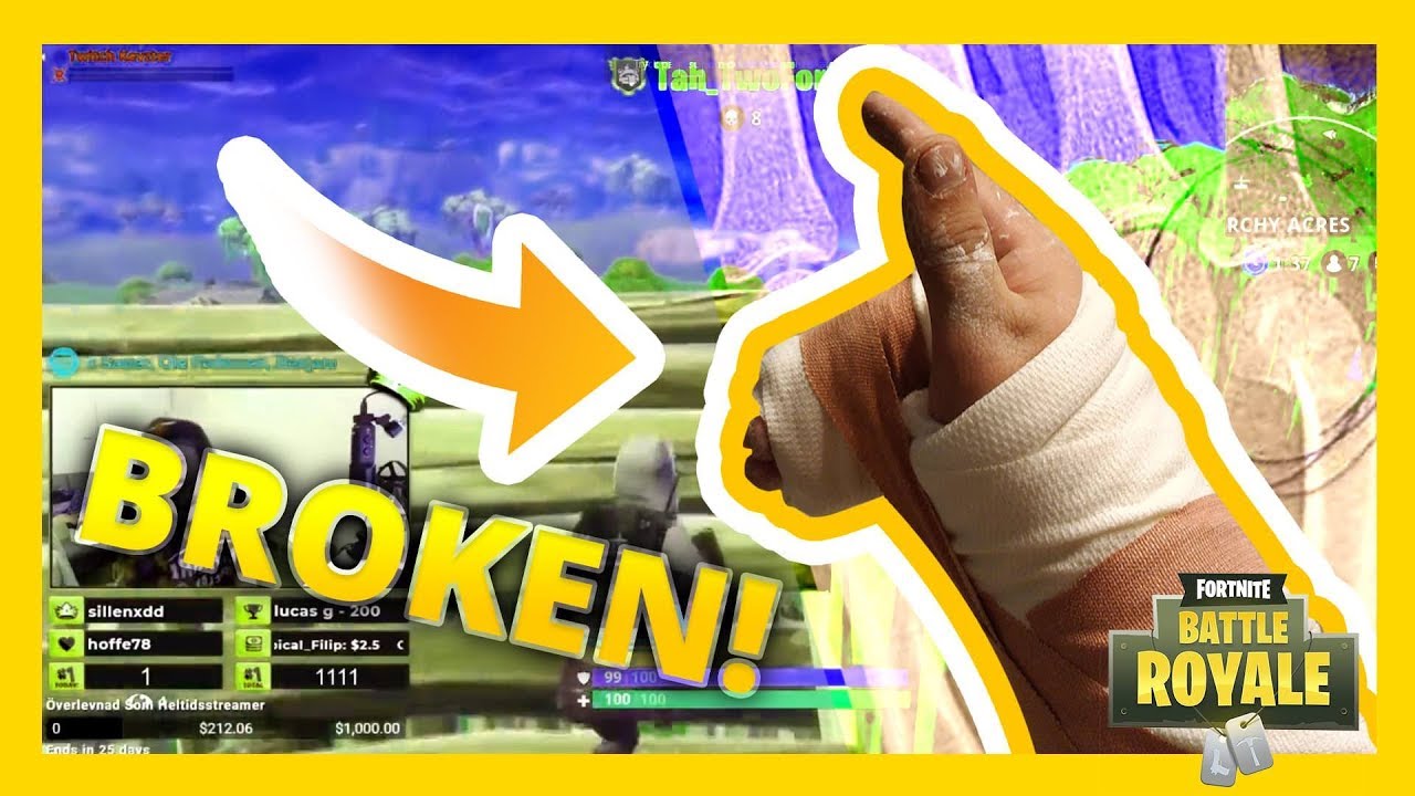 BRYTER MIN HAND UNDER ETT FORTNITE GAME | FORTNITE PÅ SVENSKA!