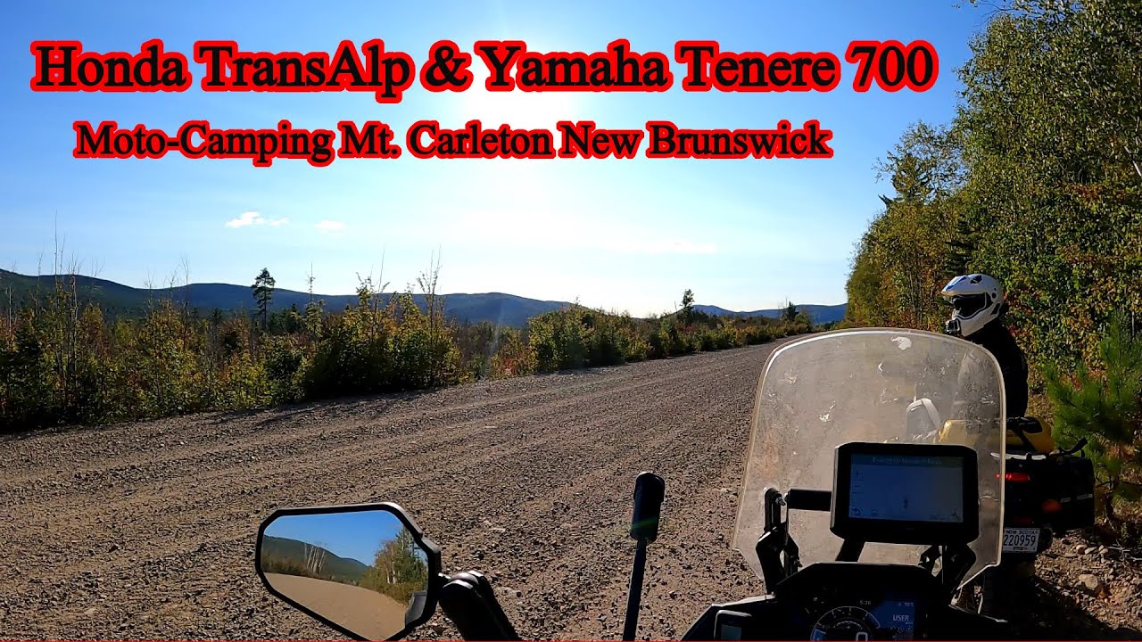 Мотокемпинг на горе Карлтон, Северная Каролина, на Honda TransAlp 750 и Yamaha Tenere 700