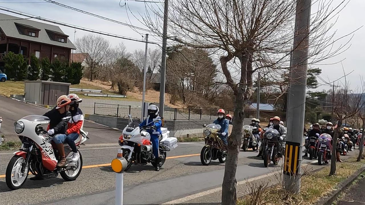 ん？旧車會に白バイが混じってる⁉　岡山ツーリング⁉  #旧車會 #ツーリング #白バイ #暴走族