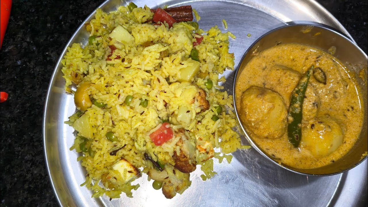 veg pulao n dum aloo in bengali style