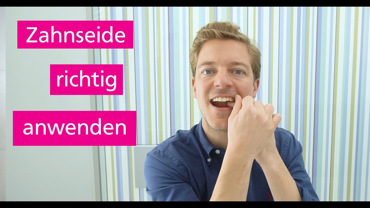 Zahnseide richtig benutzen ➡️ Anleitung: Zahnseide anwenden im Zahnzwischenraum