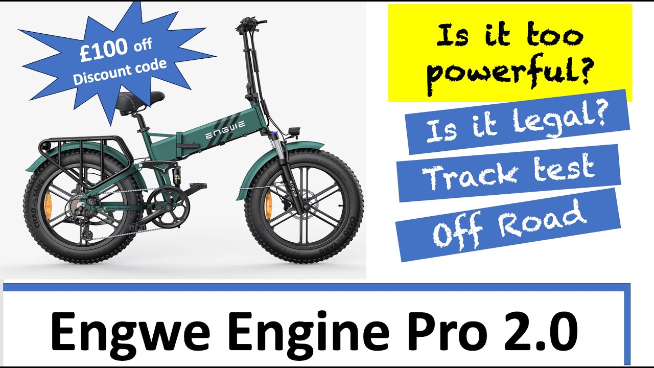 Powerful Electric Folding Rugged Bike  - Engwe Engine Pro 2.0  Review, Track Test and Discount Code